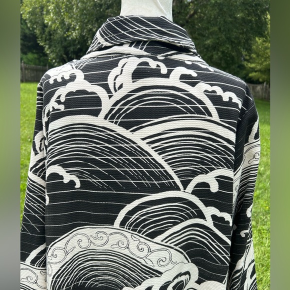 Cupcake International Lagenlook Art to Wear Abstract Slouchy Jacket XL - Picture 7 of 14